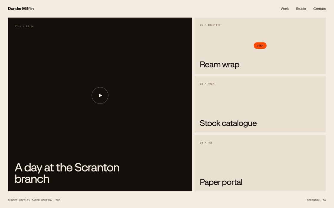 Cursor label, the effect at rest
