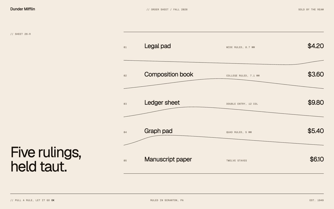 Elastic line, the effect at rest