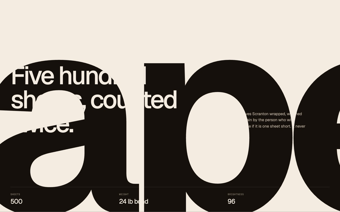 Zoom through, the effect at rest