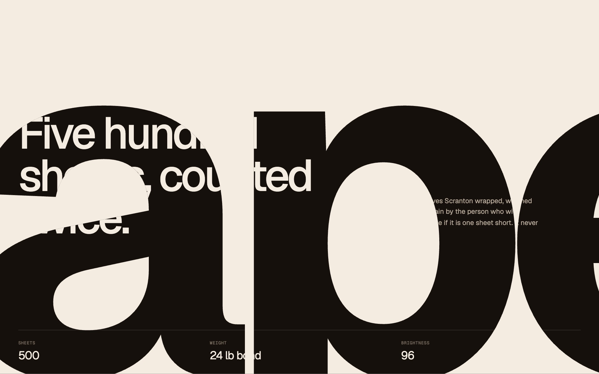 Zoom through, the effect at rest